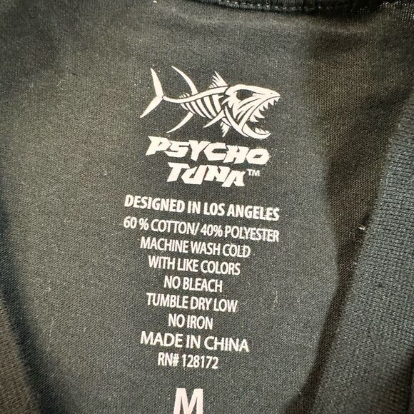 NWOT Psycho Tuna Unisex Black Graphic Short Sleeve Tee Shirt - Size M - Picture 4 of 10